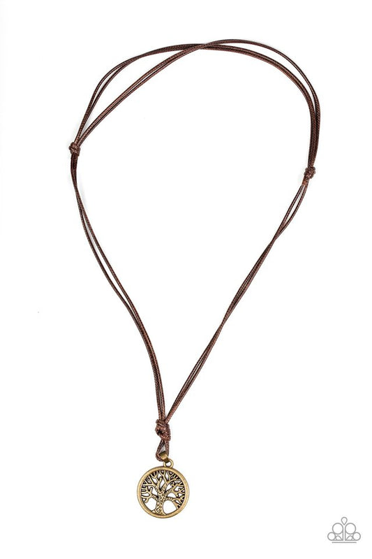 Rural Roots - Brass - Paparazzi Necklace Image
