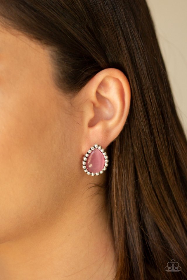 I Wanna GLOW - Pink - Paparazzi Earring Image