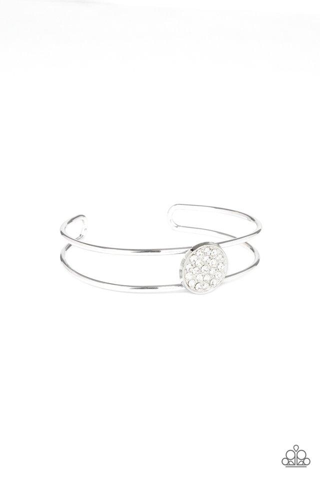 Paparazzi Bracelet ~ Dial Up The Dazzle - White