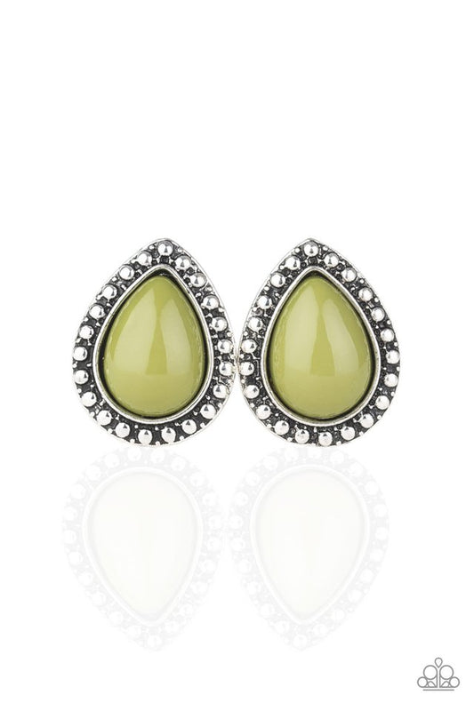 Boldly Beaded - Green - Paparazzi Earring Image