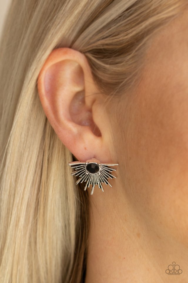 Starry Light - Black - Paparazzi Earring Image