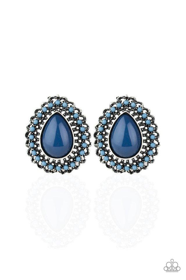 Paparazzi Earring ~ Beaded Blast - Blue