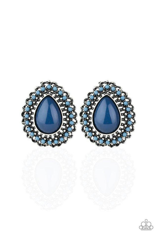 Paparazzi Earring ~ Beaded Blast - Blue