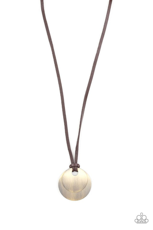 Clean Slate - Brass - Paparazzi Necklace Image