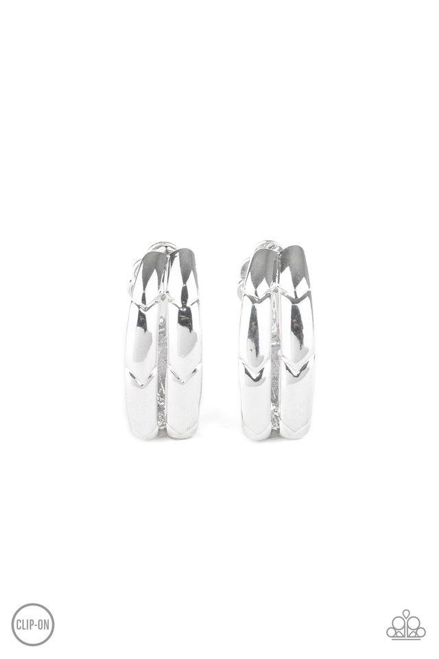 Paparazzi Earring ~ Ringing in Radiance - Silver