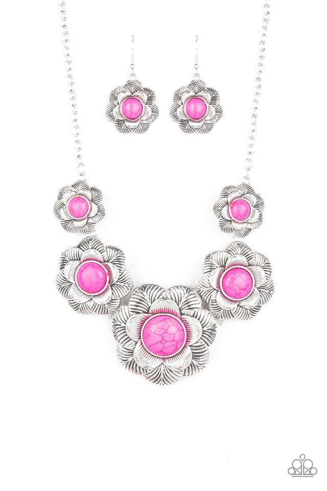 Paparazzi Necklace ~ Santa Fe Hills - Pink