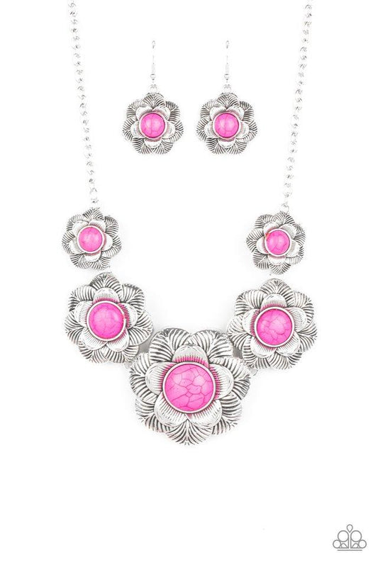 Paparazzi Necklace ~ Santa Fe Hills - Pink