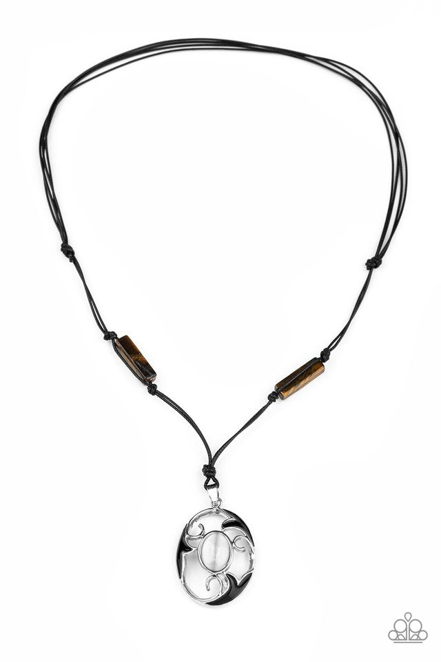 Tidal Talisman - Brown - Paparazzi Necklace Image