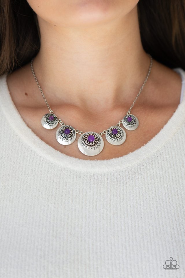 Solar Beam - Purple - Paparazzi Necklace Image