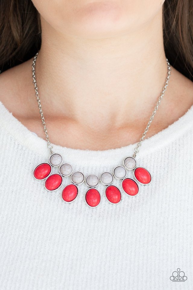 Environmental Impact - Red - Paparazzi Necklace Image