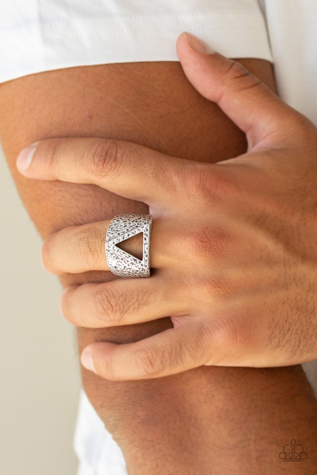 Triathlon - Silver - Paparazzi Ring Image