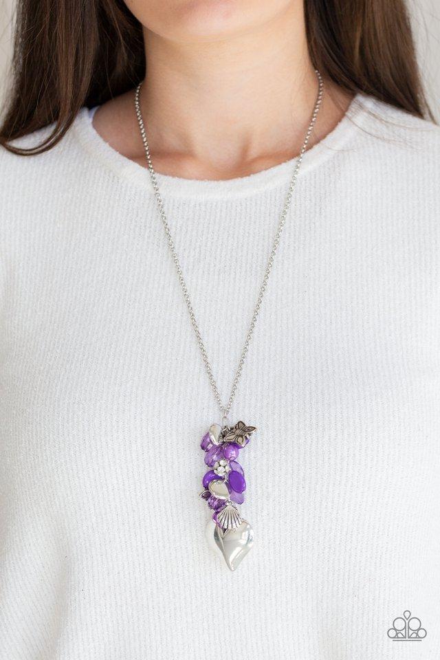 Paparazzi Necklace ~ Beach Buzz - Purple