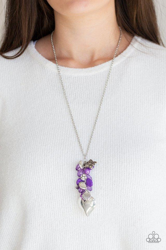 Paparazzi Necklace ~ Beach Buzz - Purple