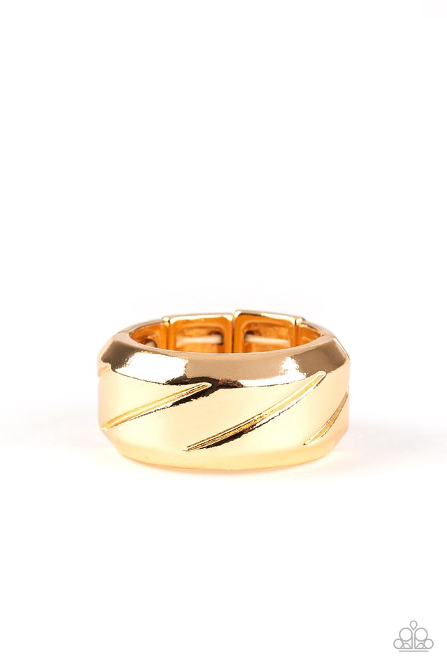 Sideswiped - Gold - Paparazzi Ring Image