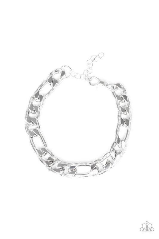 Paparazzi Bracelet ~ Home Team - Silver