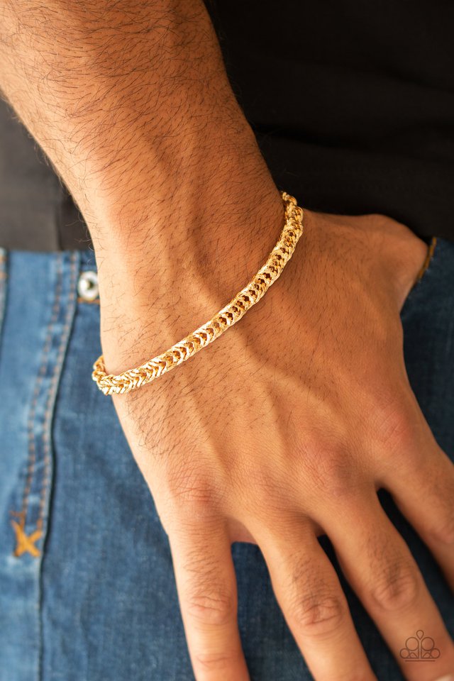 Fighting Chance - Gold - Paparazzi Bracelet Image