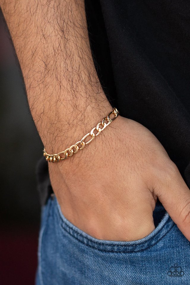 Roll Call - Gold - Paparazzi Bracelet Image