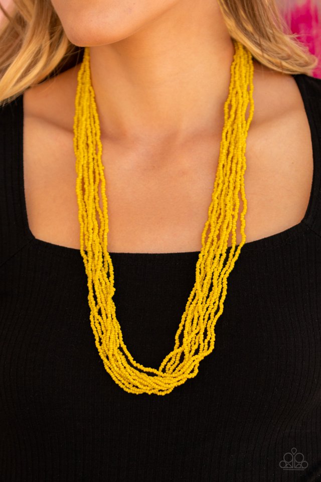 Congo Colada - Yellow - Paparazzi Necklace Image