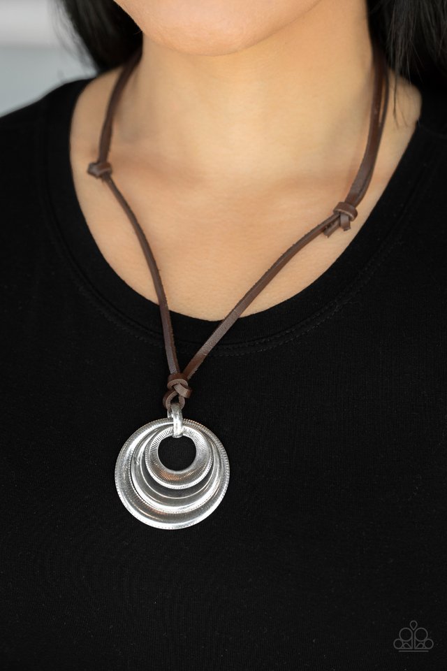 Desert Spiral - Silver - Paparazzi Necklace Image