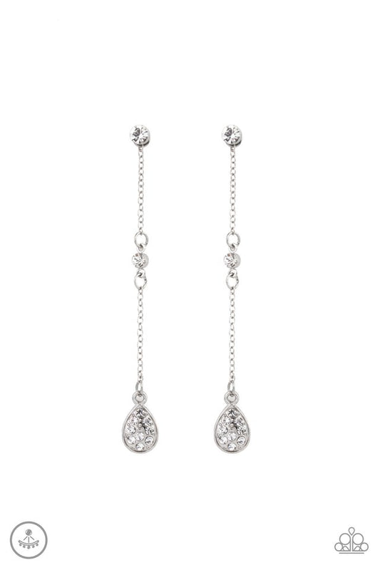 When It REIGNS - White - Paparazzi Earring Image
