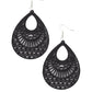Shoulda Coulda WOODa - Black - Paparazzi Earring Image