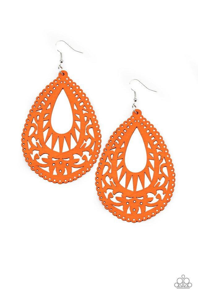 Paparazzi Earring ~ Zesty Zen - Orange