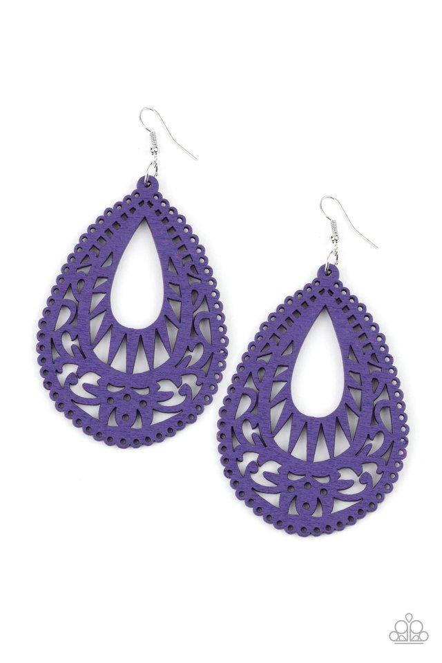 Paparazzi Earring ~ Zesty Zen - Purple