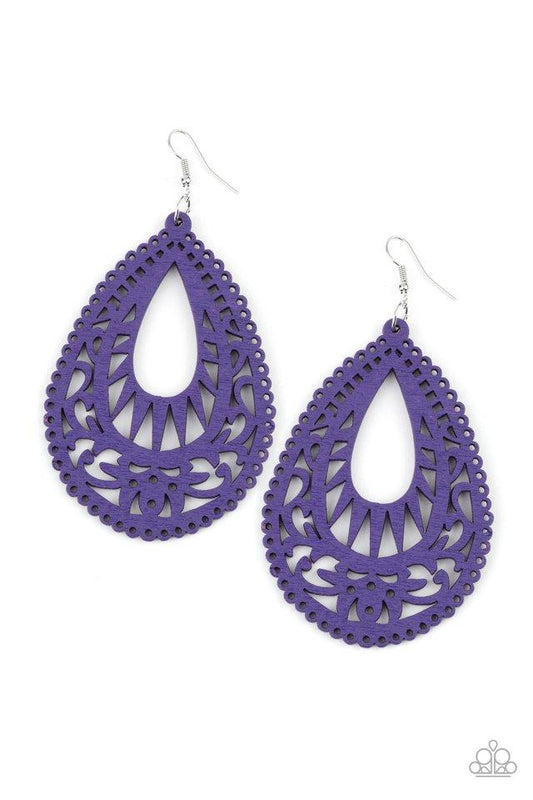 Paparazzi Earring ~ Zesty Zen - Purple