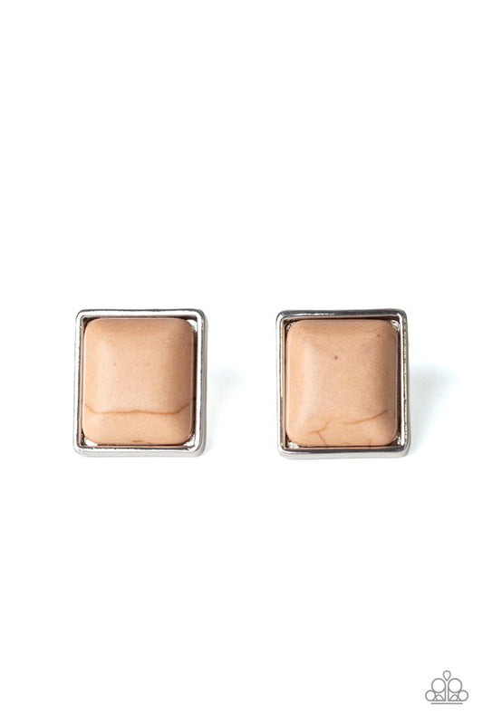 Eco Elegance - Brown - Paparazzi Earring Image