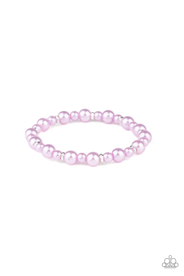 Powder and Pearls - Purple - Paparazzi Bracelet Image