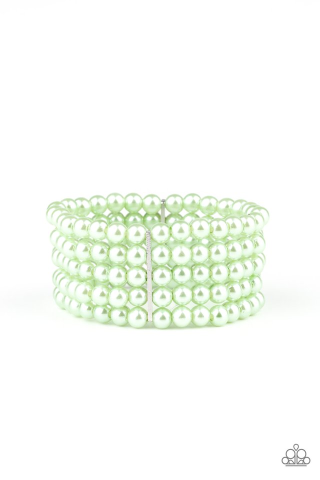 Pearl Bliss - Green - Paparazzi Bracelet Image