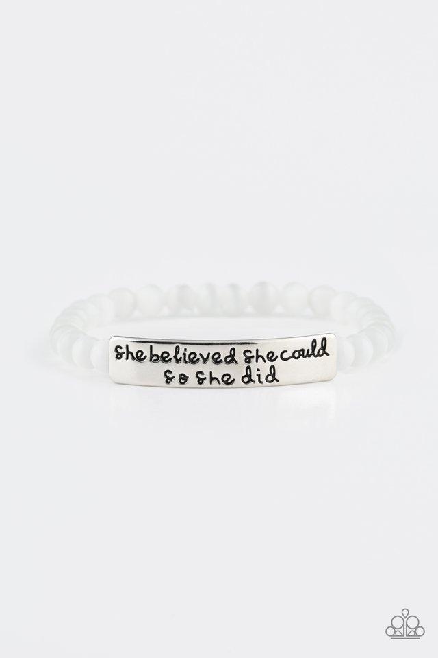 Paparazzi Bracelet ~ So She Did - White