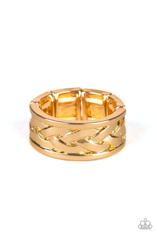Game Over - Gold - Paparazzi Ring Image