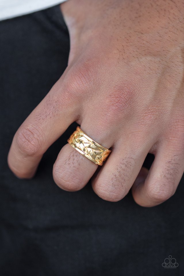Game Over - Gold - Paparazzi Ring Image