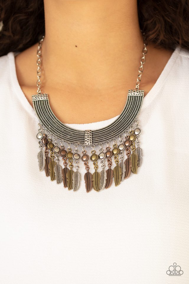 Fierce in Feathers - Multi - Paparazzi Necklace Image
