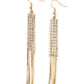 Rhinestone Romance - Gold - Paparazzi Earring Image