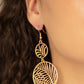 Palm Oasis - Gold - Paparazzi Earring Image