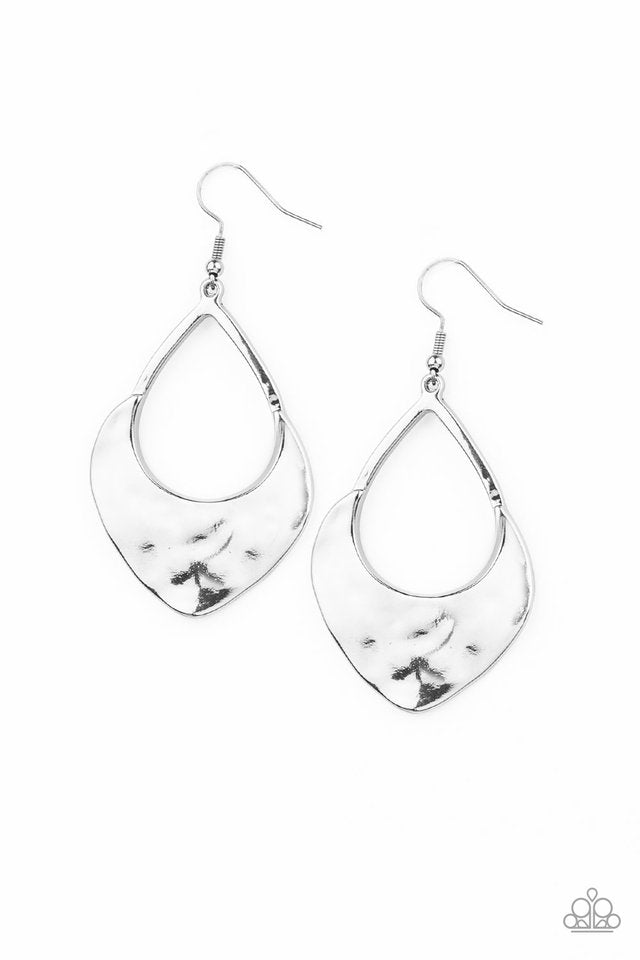 Dig Your Heels In - Silver - Paparazzi Earring Image