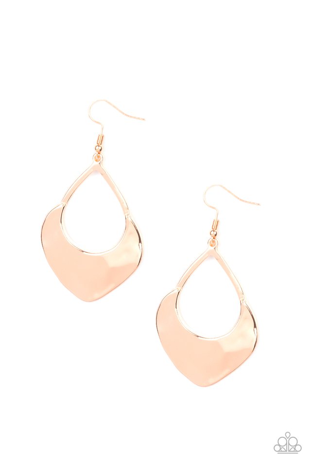 Dig Your Heels In - Rose Gold - Paparazzi Earring Image