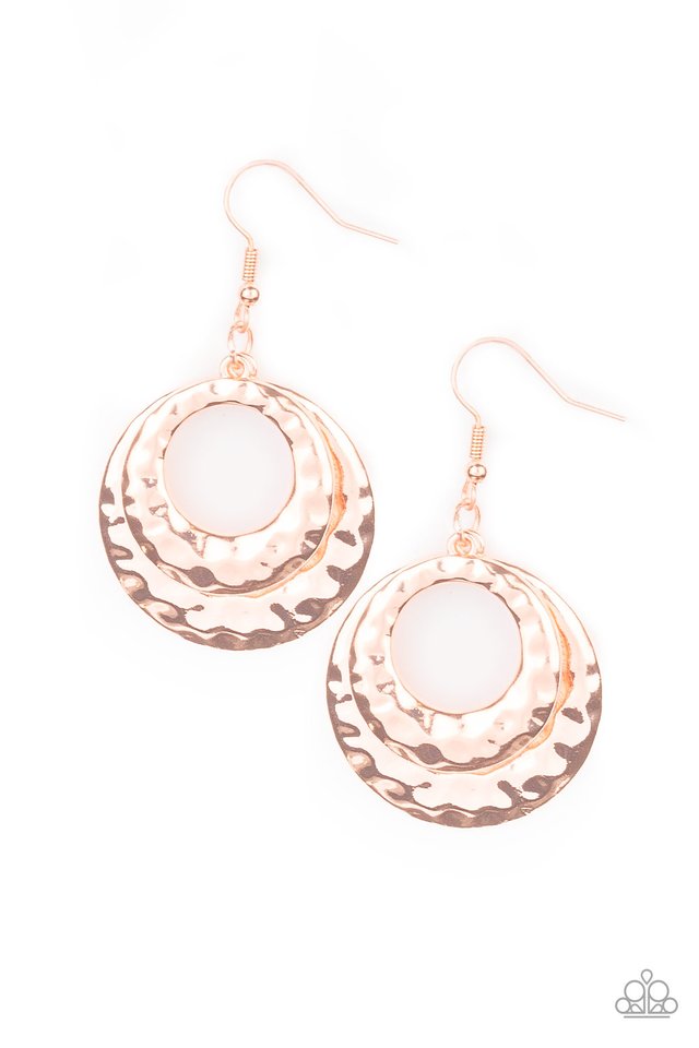 Perfectly Imperfect - Copper - Paparazzi Earring Image