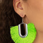 Tassel Tropicana - Green - Paparazzi Earring Image