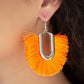 Tassel Tropicana - Orange - Paparazzi Earring Image