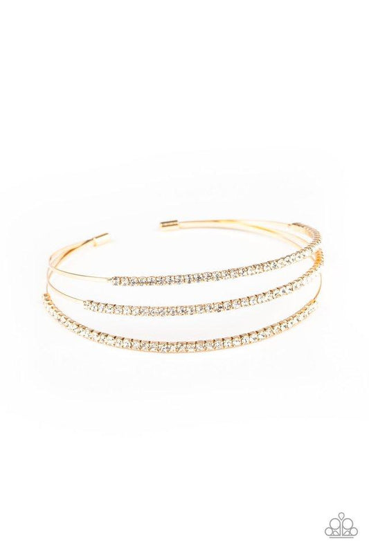 Paparazzi Bracelet ~ Iridescently Infatuated - Gold