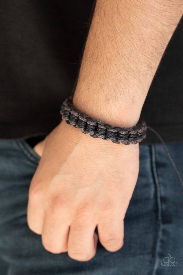 WEAVE It To Me - Black - Paparazzi Bracelet Image