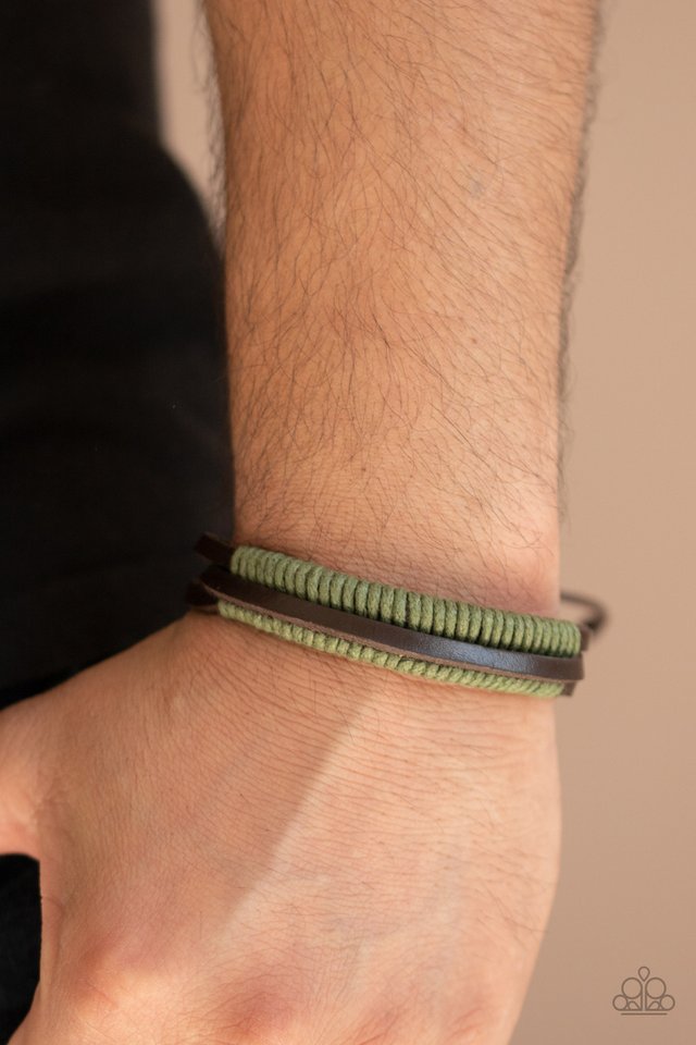 Rugged Roper - Green - Paparazzi Bracelet Image