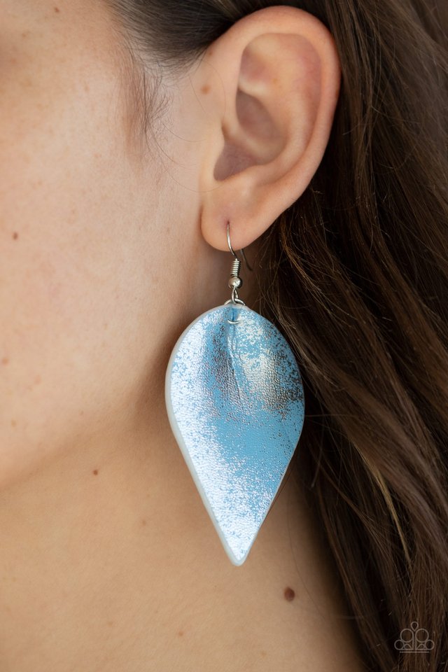Enchanted Shimmer - Blue - Paparazzi Earring Image