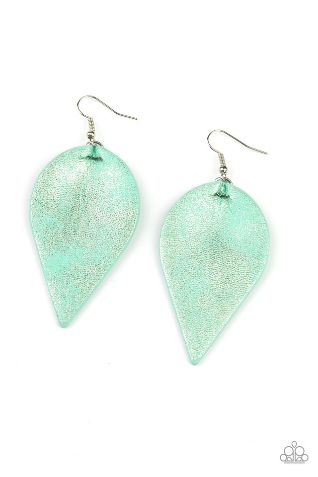 Enchanted Shimmer - Green - Paparazzi Earring Image