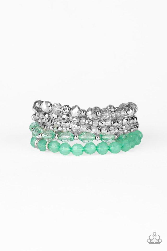 Paparazzi Bracelet ~ Crystal Collage - Green