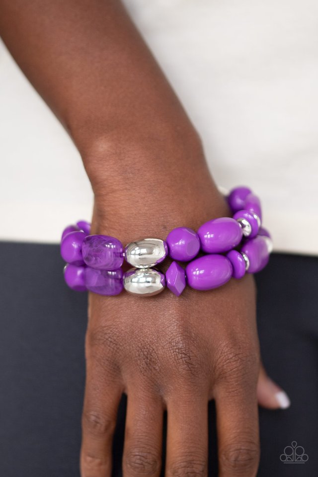 Fruity Flavor - Purple - Paparazzi Bracelet Image