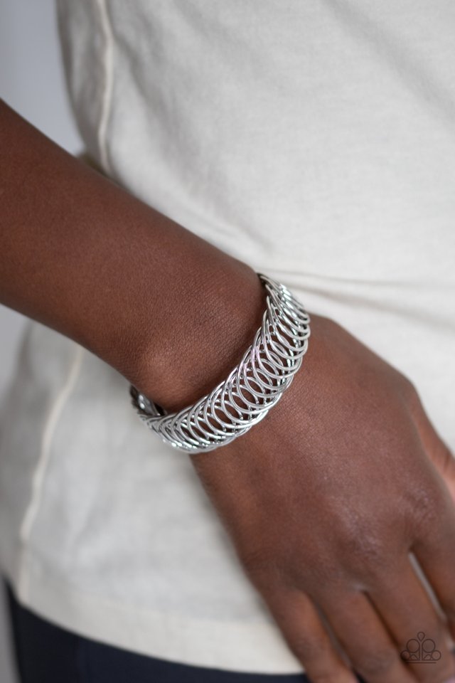 Dizzyingly Demure - Silver - Paparazzi Bracelet Image